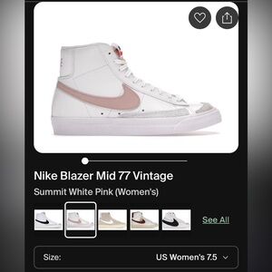 Nike Blazer Mid '77 Vintage 'White Pink Oxford’